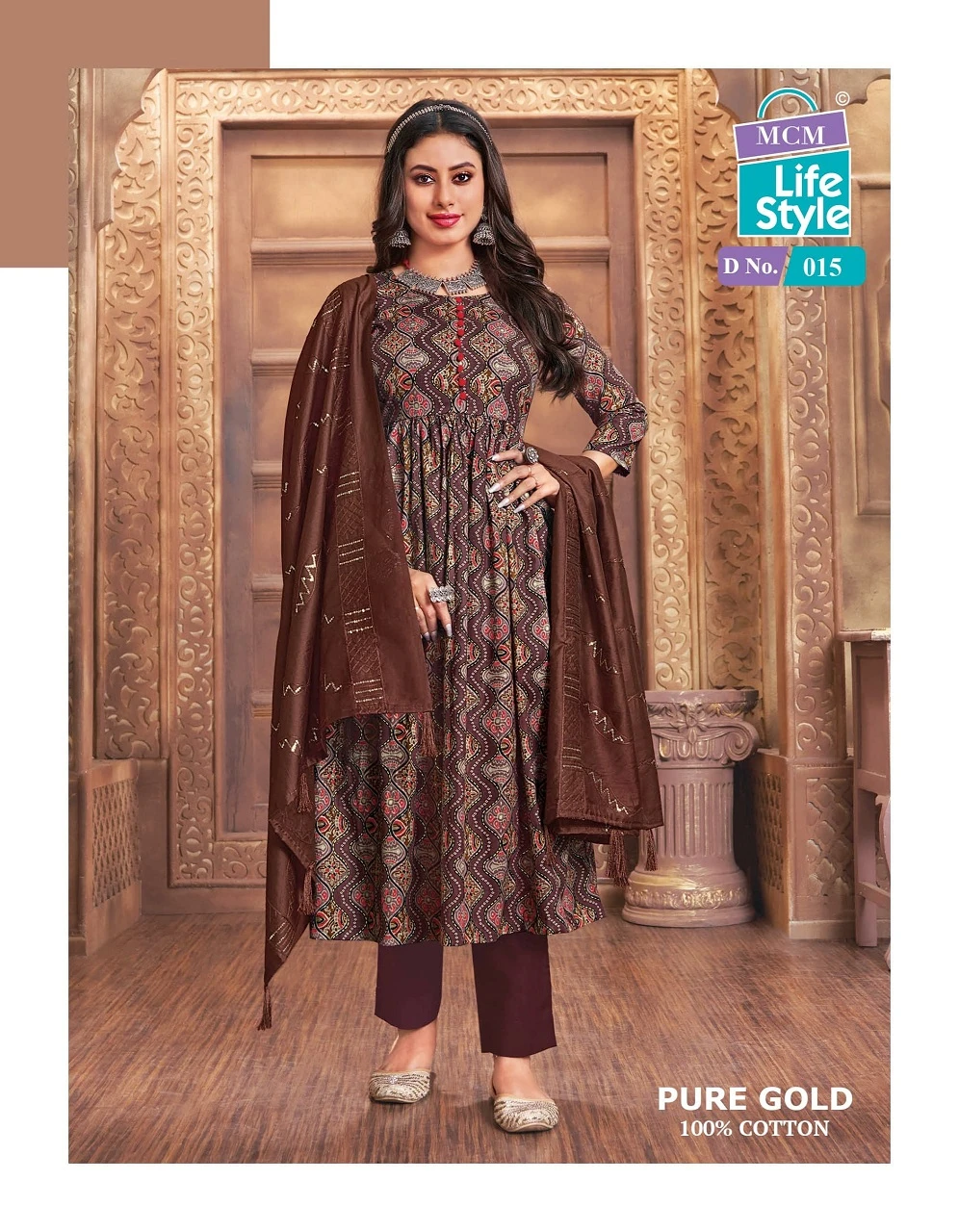 MCM Pure Gold Vol-1 - Anarkali Kurti With Pant Dupatta